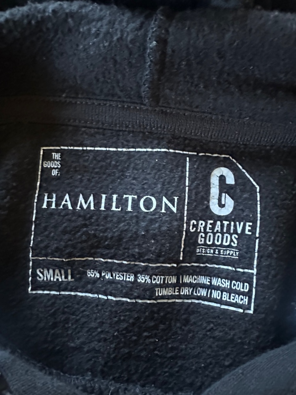 HAMILTON Broadway Unisex Black Hoodie with Gold Star Graphic SMALL New York - Picture 4 of 5